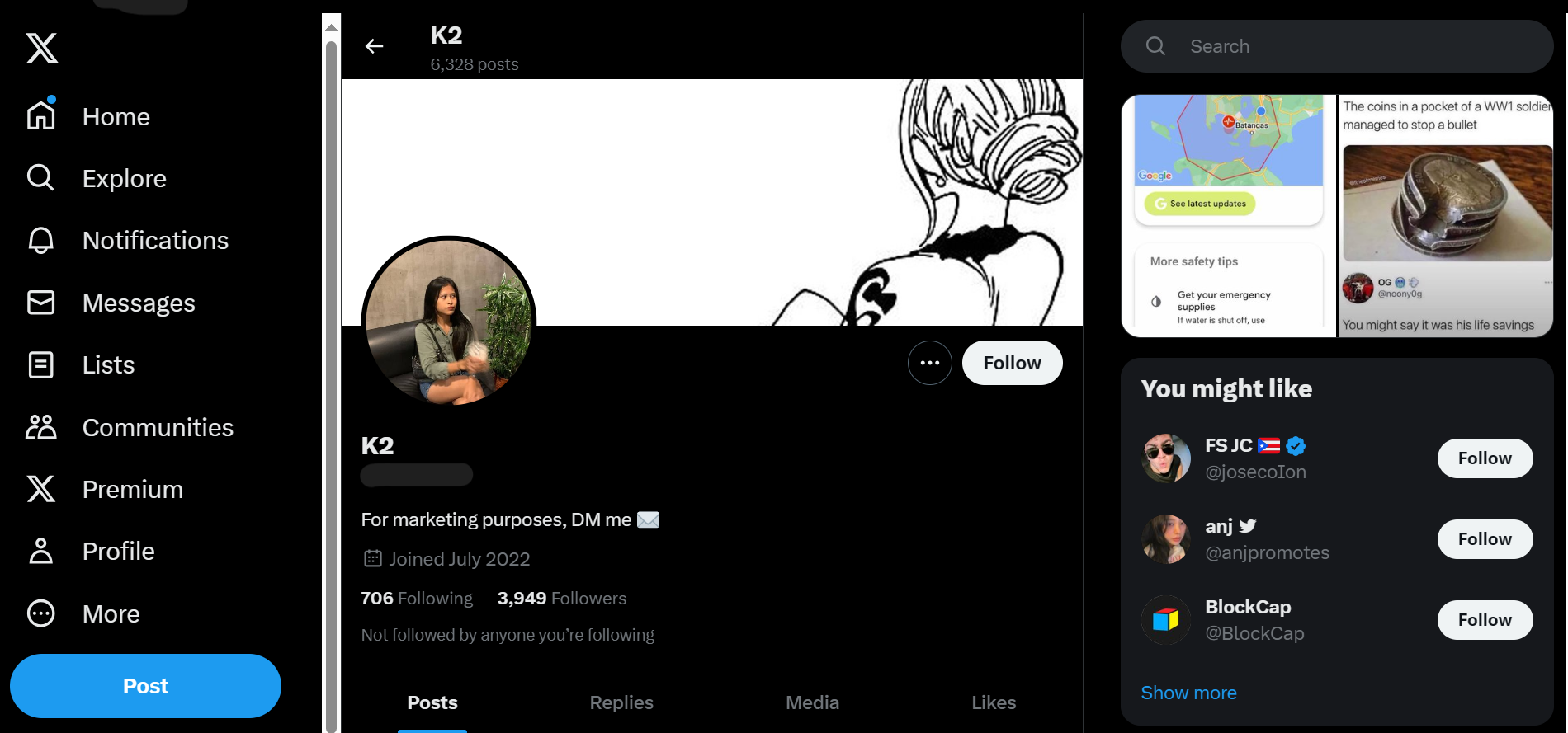 2022 Crypto 3.9k Followers Twitter Account