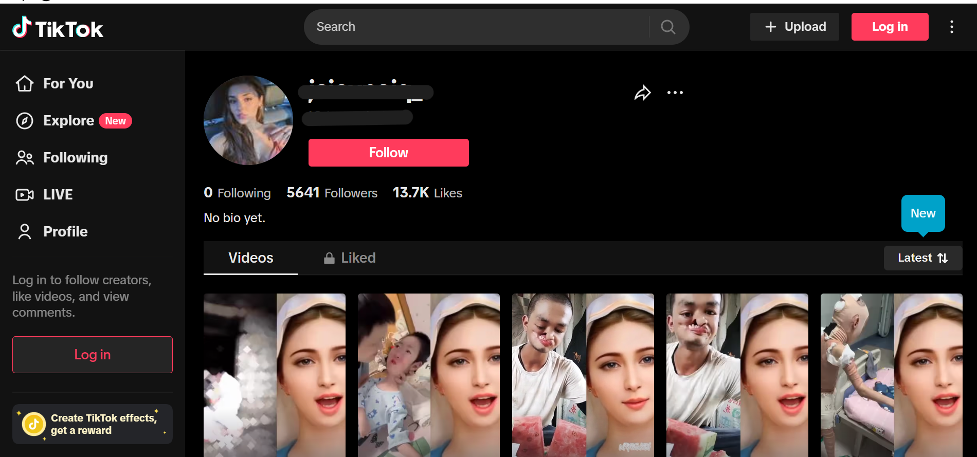 High Quality Real 5.6k Followers TikTok 13.7k Likes