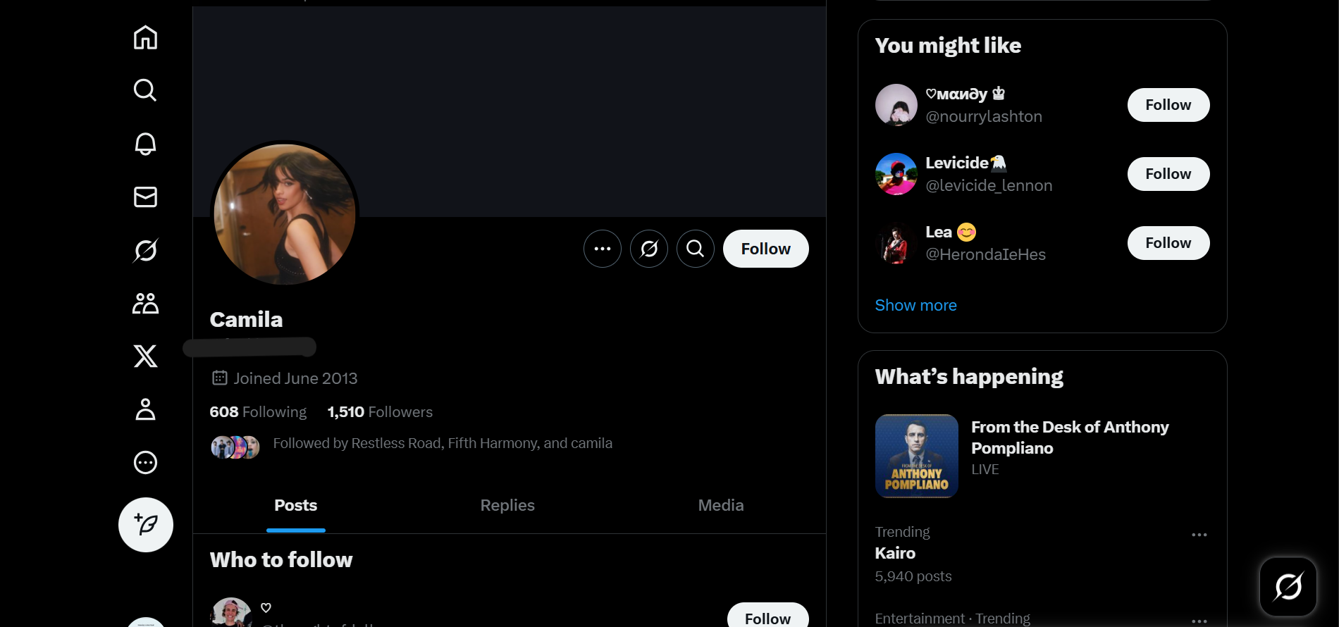 Aged 2013 Twitter Account – Followed by Camila Cabello & Fifth Harmony