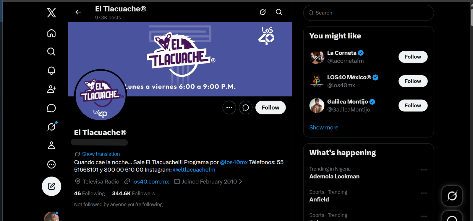 Unique 2010 X Account with 344K Organic Followers