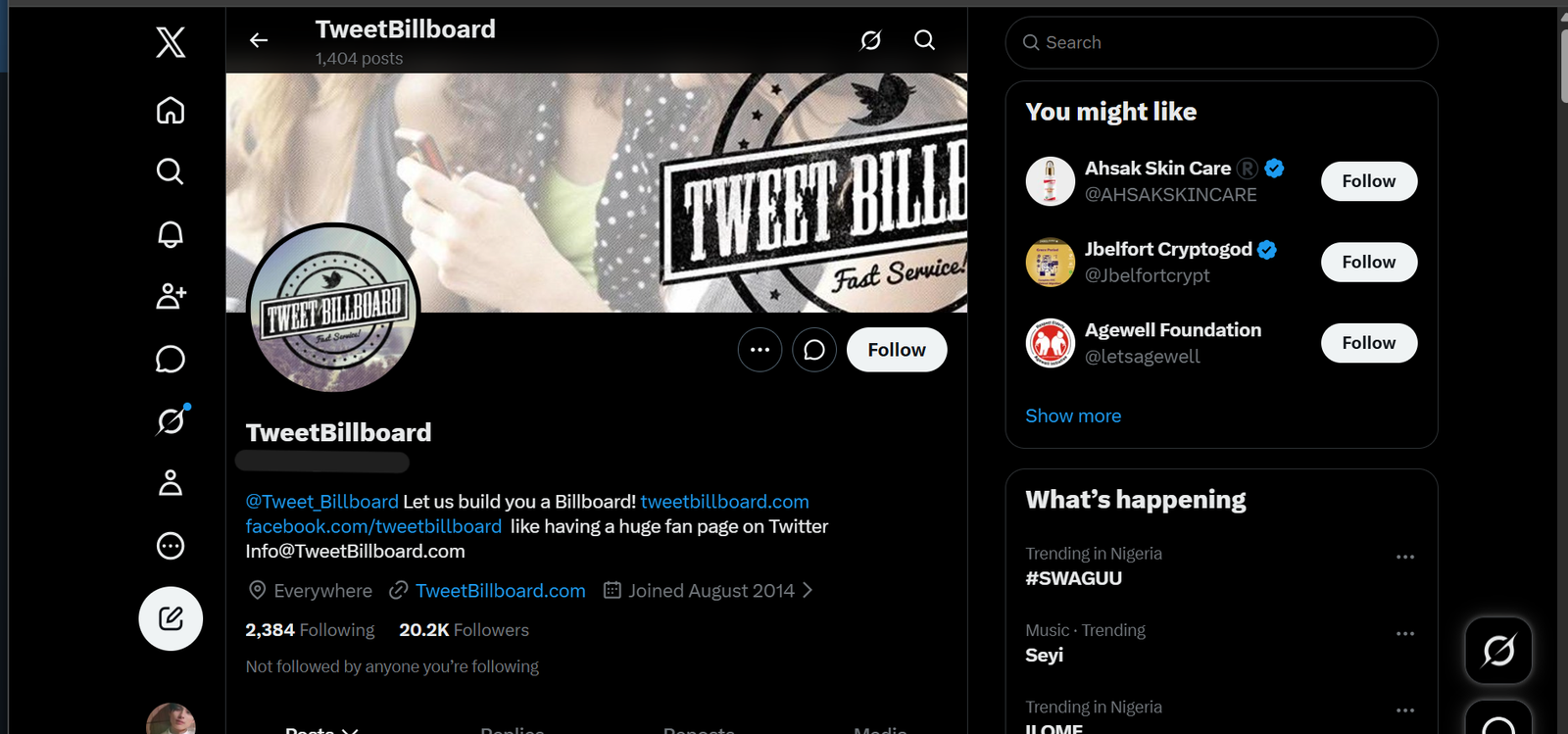 High Quality X Account with 20.2K Organic Followers