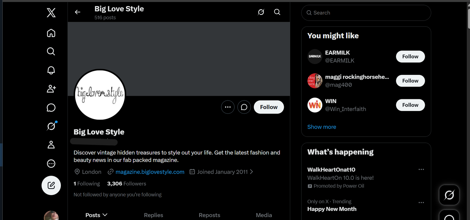 Authentic X Account with 3.3K Real Followers